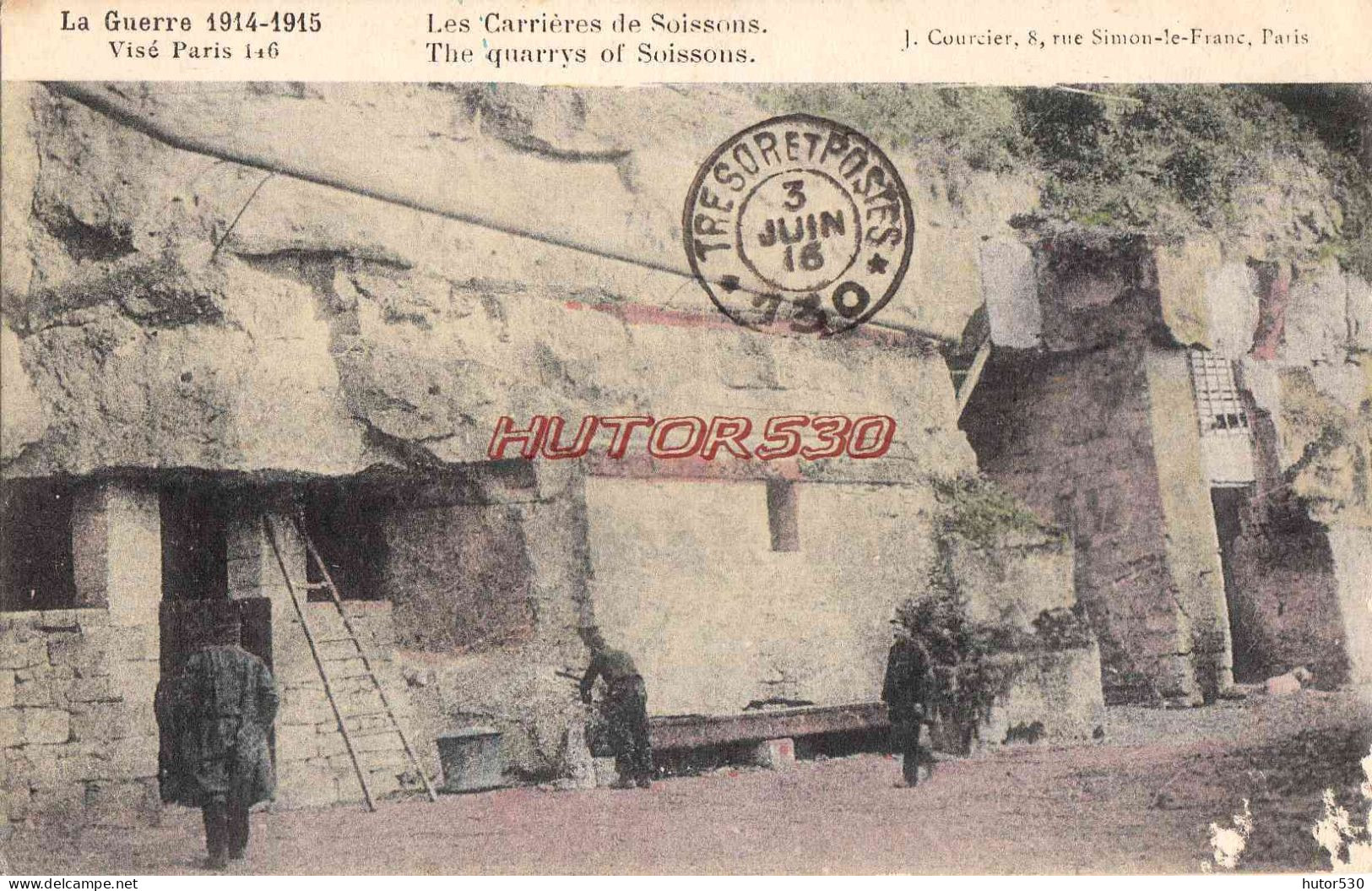 CPA SOISSONS - GUERRE 1914-18 - LES CARRIERES - Soissons