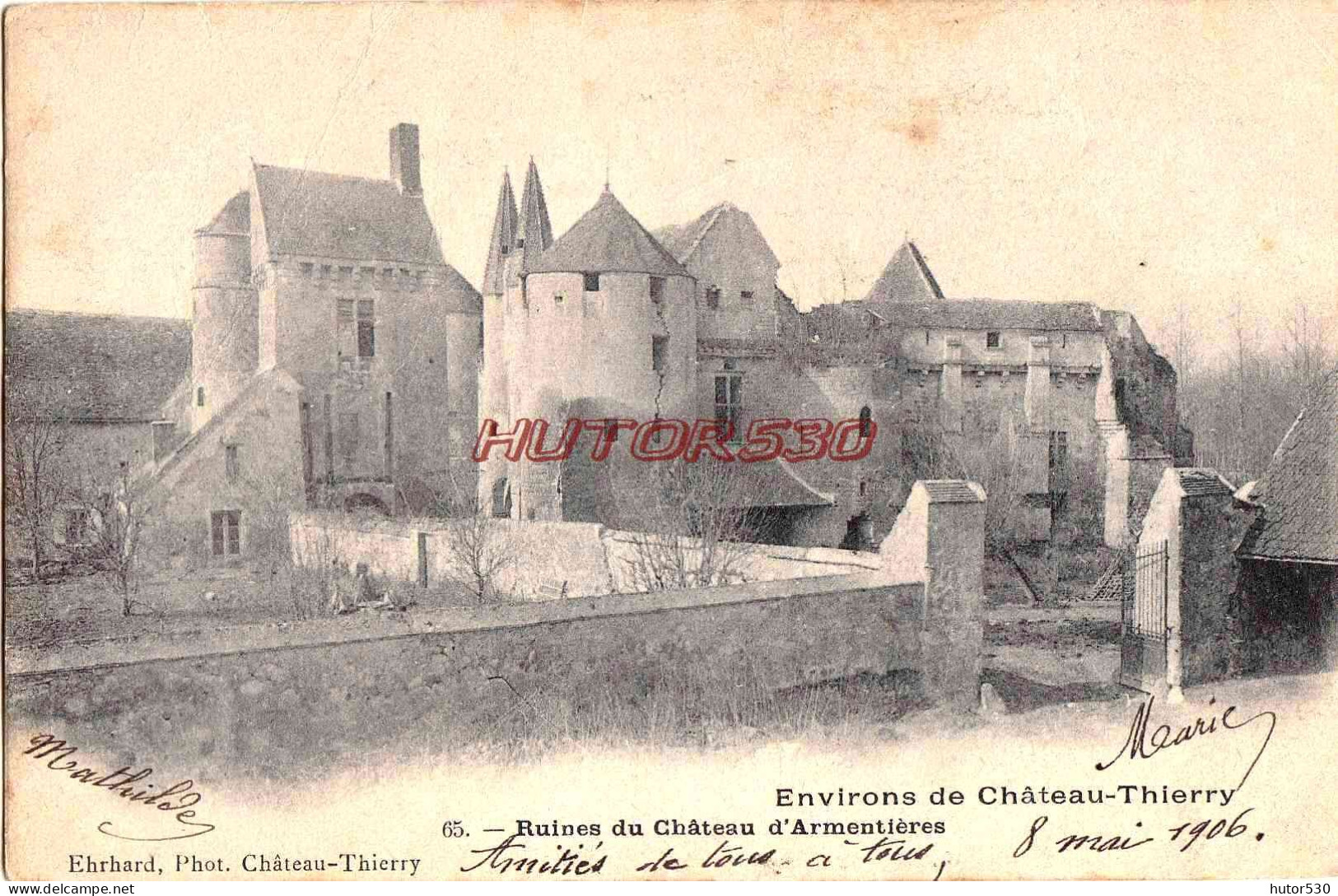 CPA CHATEAU THIERRY - ENVIRONS - AISNE - RUINES DU CHATEAU D'ARMENTIERES - Chateau Thierry
