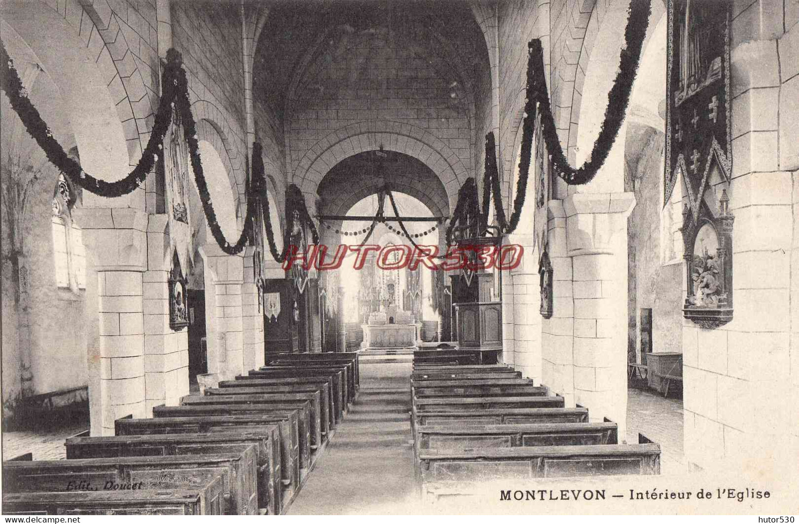 CPA MONTLEVON - AISNE - INTERIEUR DE L'EGLISE - Andere & Zonder Classificatie