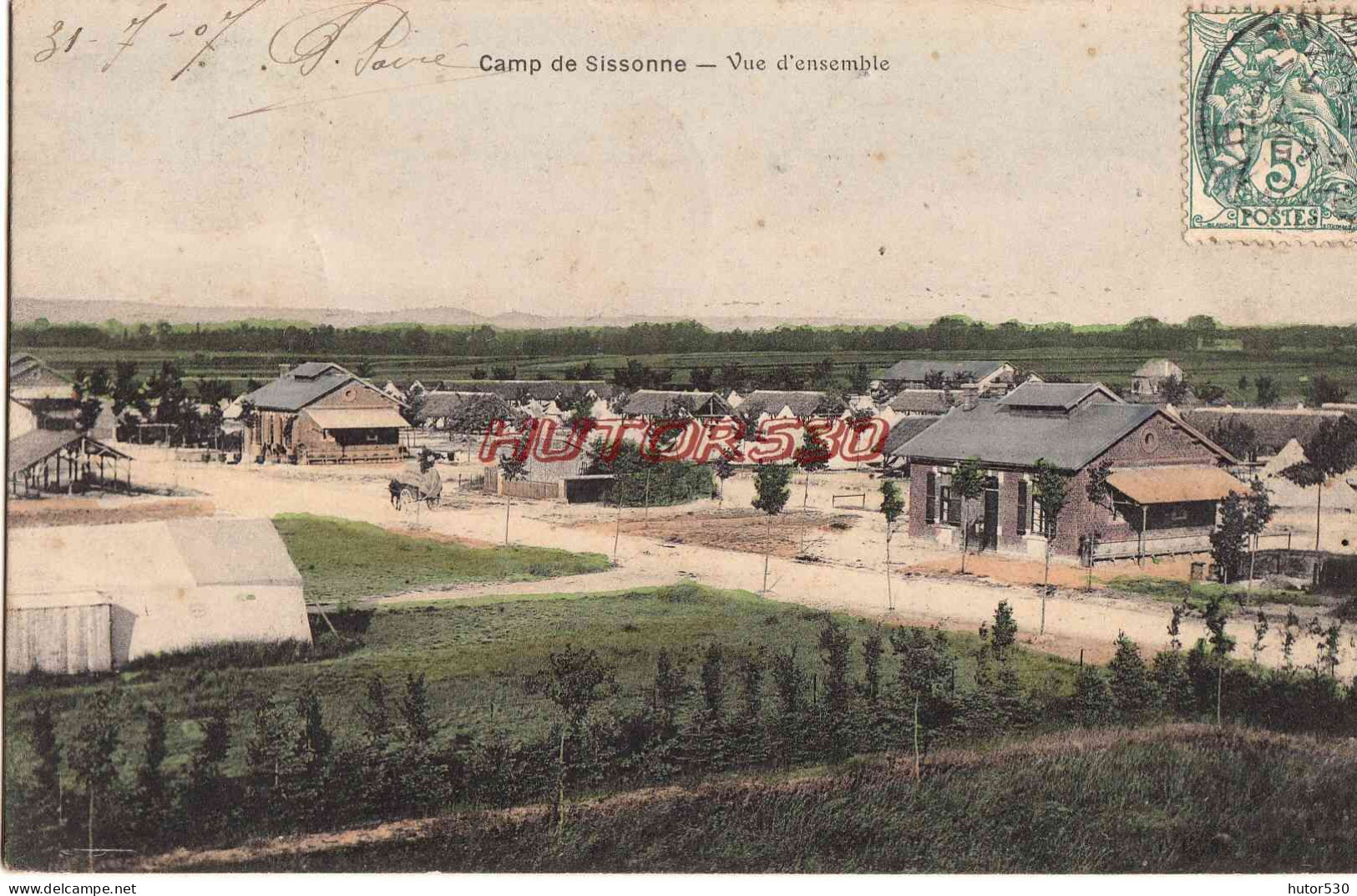 CPA SISSONNE - LE CAMP - VUE D'ENSEMBLE - Sissonne