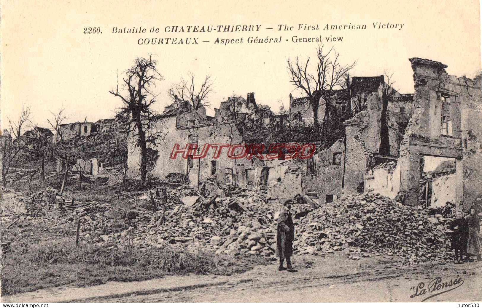 CPA CHATEAU THIERRY - GUERRE DE 1914-18 - COURTEAUX - ASPECT GENERAL - Chateau Thierry