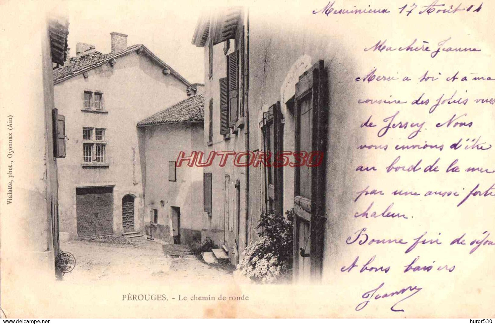 CPA PEROUGES - LE CHEMIN DE RONDE - Pérouges