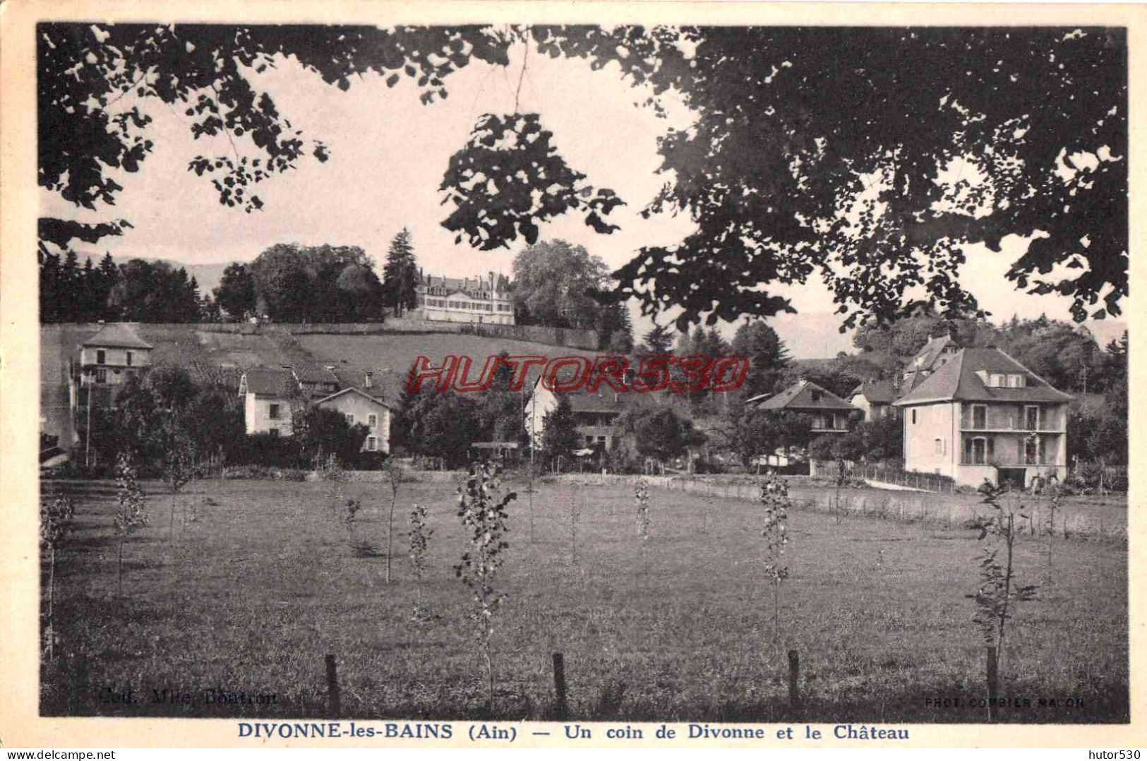 CPA DIVONNE LES BAINS - UN COIN DE DIVONNE ET LE CHATEAU - Divonne Les Bains