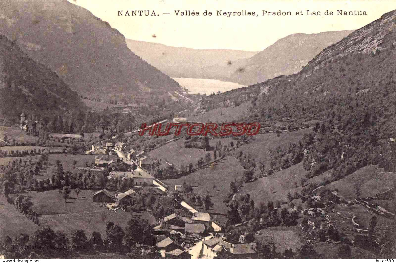 CPA NANTUA - VALLEE DE NEYROLLES - PRADON ET LAC DE NANTUA - Nantua