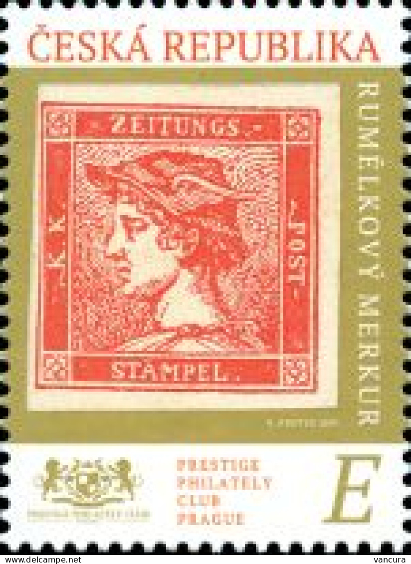 1090 Czech Republic STAMP ON STAMP: THE RED MERCURY STAMP 2020 - Mythology