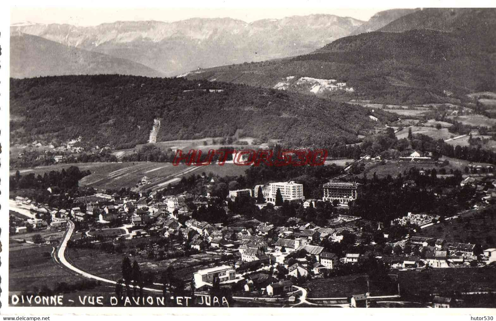 CPSM DIVONNE LES BAINS - AIN - VUE D'AVION - Divonne Les Bains