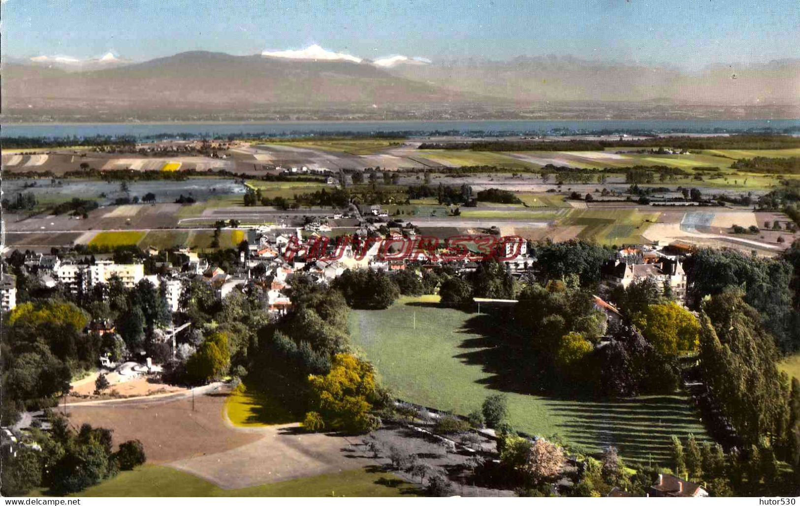 CPSM DIVONNE LES BAINS - AIN - VUE AERIENNE - Divonne Les Bains