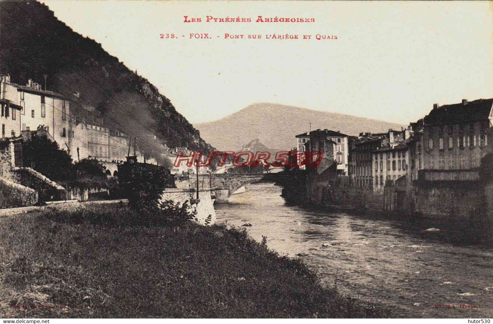 CPA FOIX - PONT SUR L'ARIEGE ET QUAIS - Foix