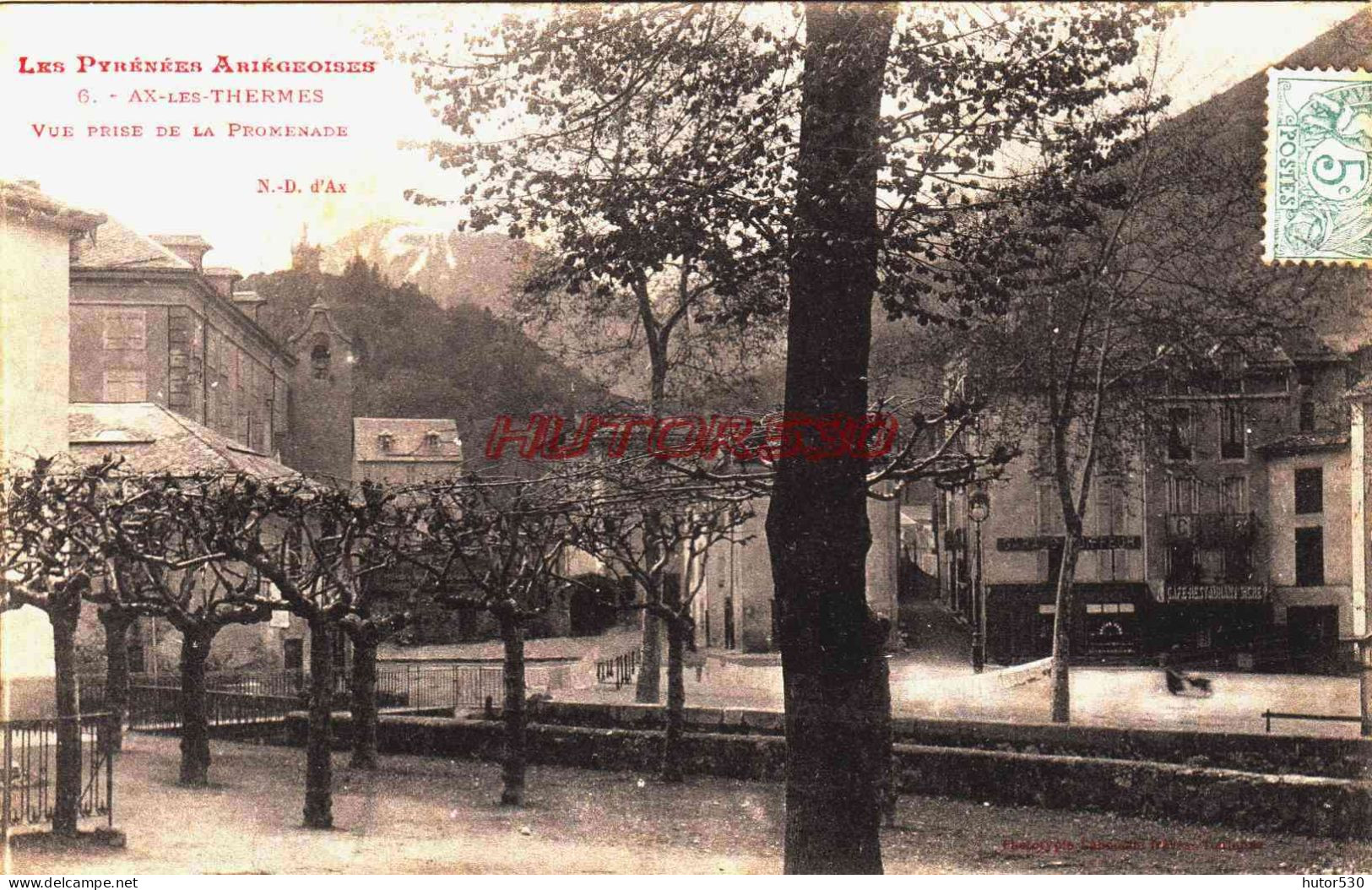 CPA AX LES THERMES - VUE PRISE DE LA PROMENADE - Ax Les Thermes