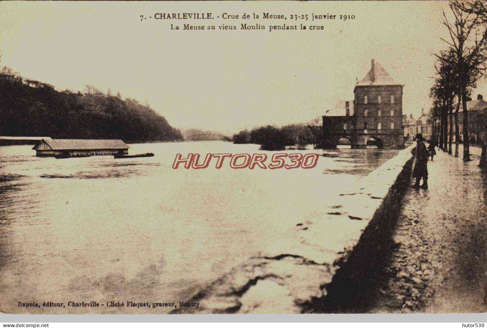 CPA CHARLEVILLE - CRUE DE LA MEUSE - LE VIEUX MOULIN PENDANT LA CRUE - Charleville