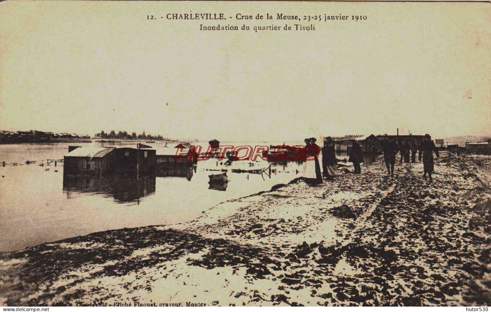 CPA CHARLEVILLE - CRUE DE LA MEUSE - INONDATION DU QUARTIER DE TIVOLI - Charleville