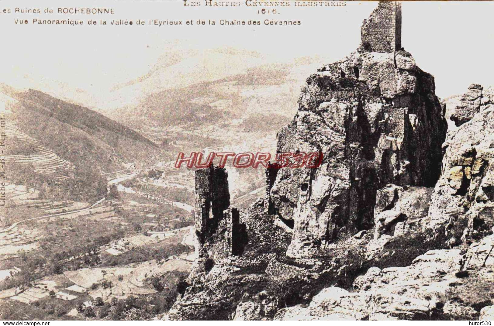 CPA ROCHEBONNE - ARDECHE - LES RUINES - Other & Unclassified