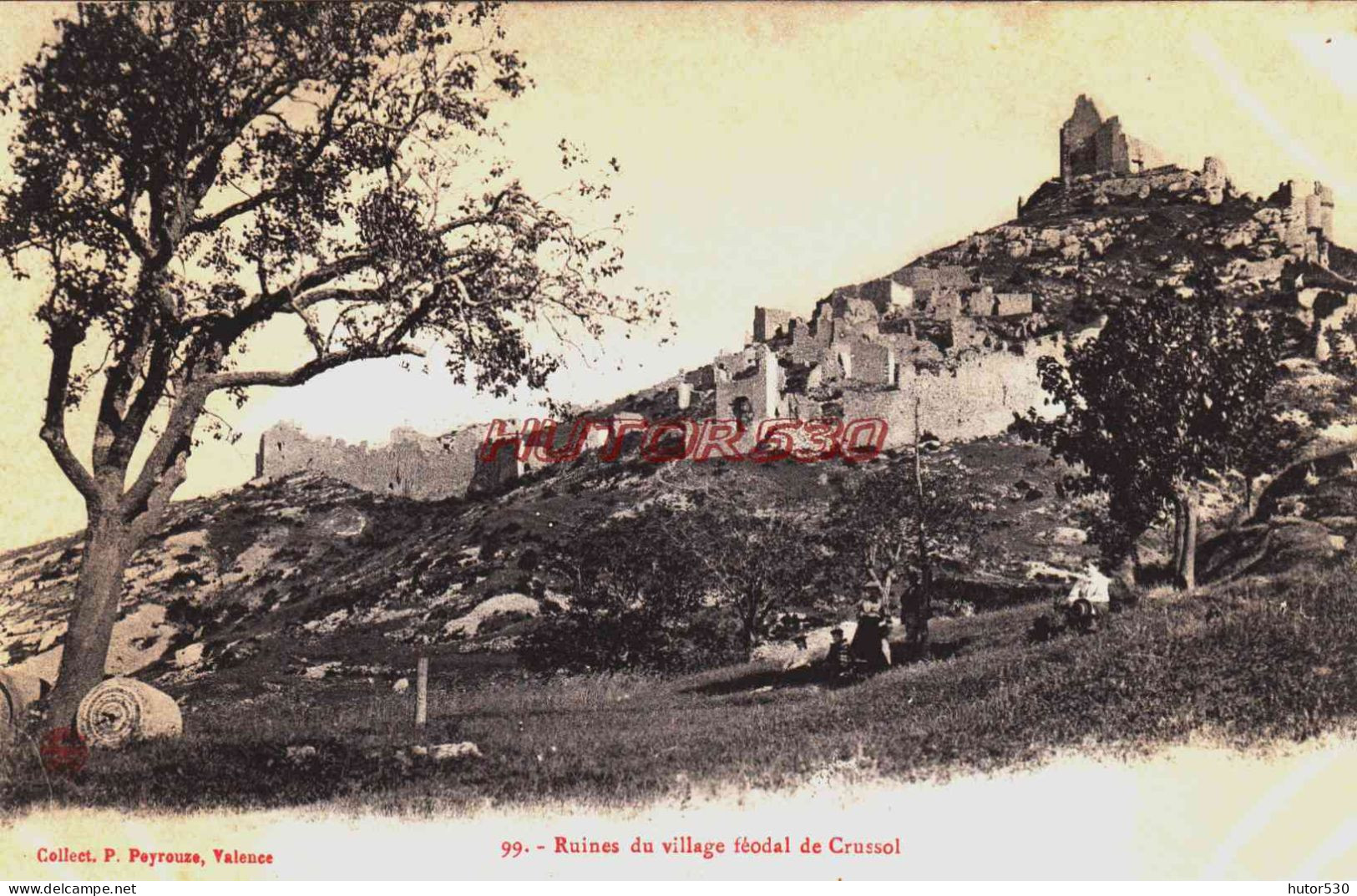 CPA CRUSSOL - RUINES DU VILLAGE FEODAL - Autres & Non Classés