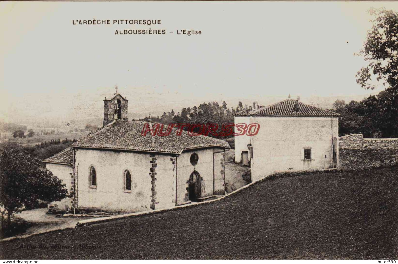 CPA ALBOUSSIERES - ARDECHE - L'EGLISE - Other & Unclassified