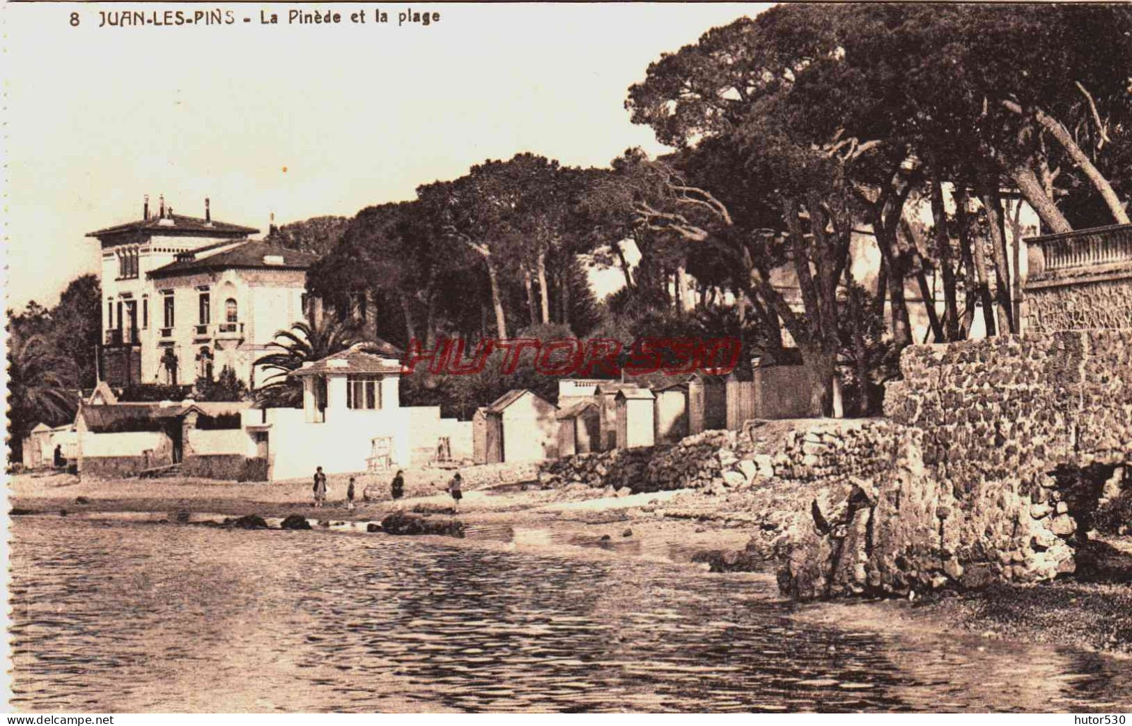 CPA JUAN LES PINS - LA PINEDE ET LA PLAGE - Juan-les-Pins