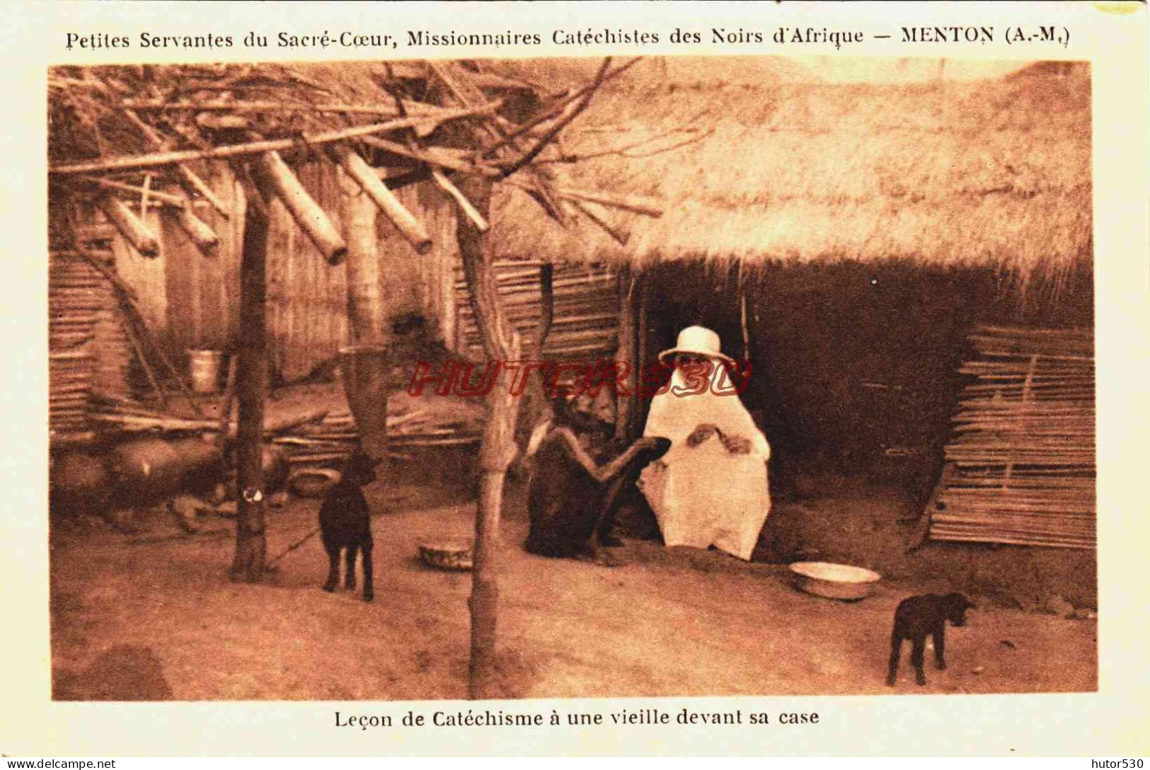 CPA MENTON - MISSIONNAIRES CATECHISTES DES NOIRS D'AFRIQUE - Menton