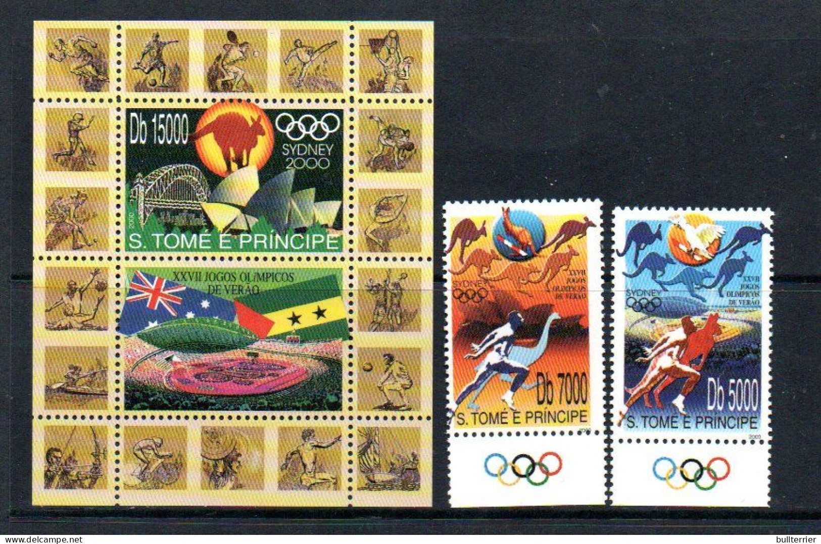 OLYMPICS -  ST HOMAS PRINCE -  2000-Sydney Olympics Set Of 2 + S/sheet  Mint Never Hinged - Sommer 2000: Sydney