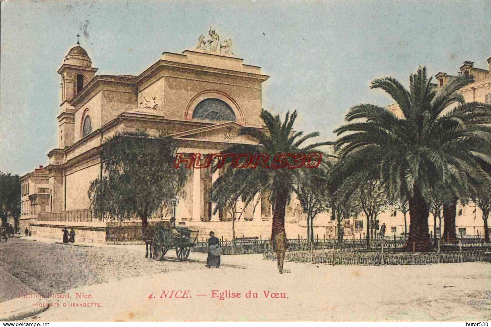 CPA NICE - EGLISE DU VŒU - ATTELAGE - Monumenten, Gebouwen