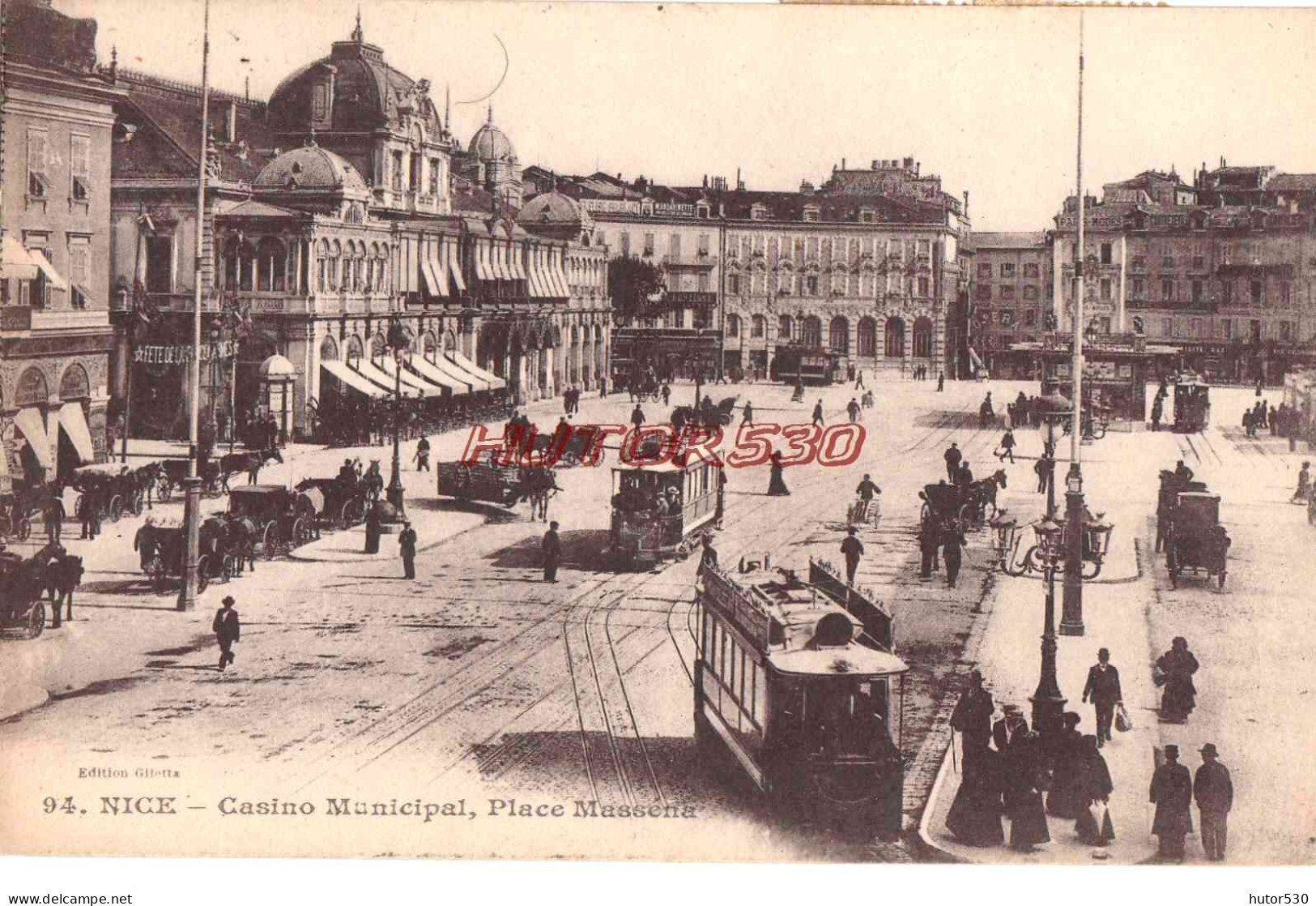 CPA NICE - CASINO MUNICIPAL - TRAMWAY ET ATTELAGES - Bauwerke, Gebäude