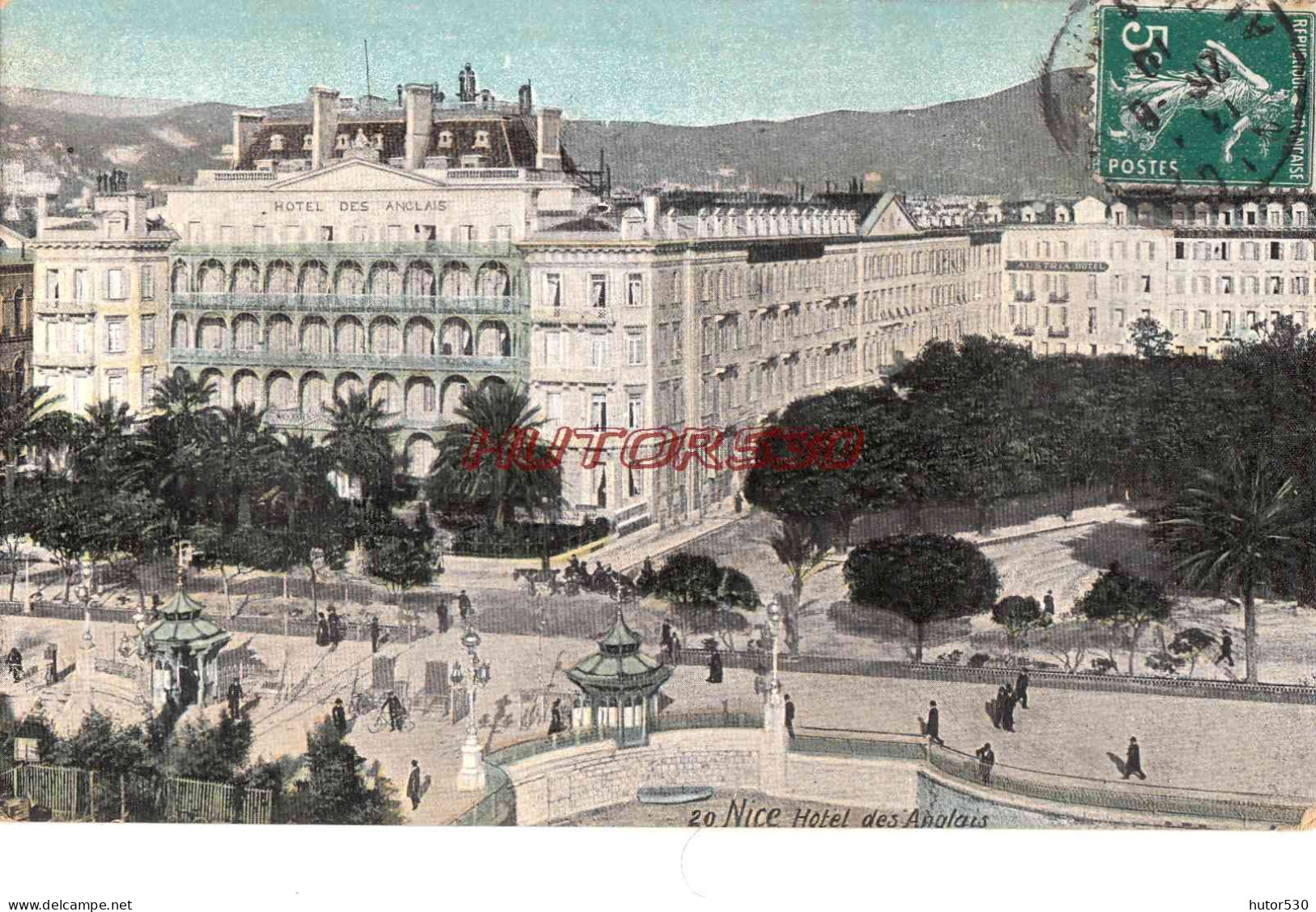 CPA NICE - HOTEL DES ANGLAIS ET CERCLE DE LA MEDITERRANNEE - Cafés, Hotels, Restaurants