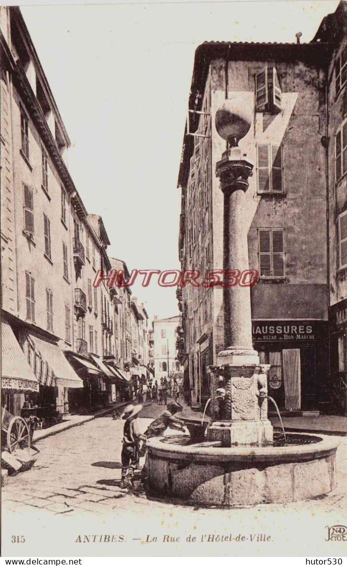 CPA ANTIBES - ALPES MARITIMES - RUE DE L'HOTEL DE VILLE - Andere & Zonder Classificatie