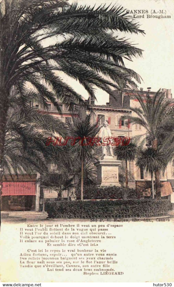 CPA CANNES - ALPES MARITIMES - LORD BROUGHAM - Cannes