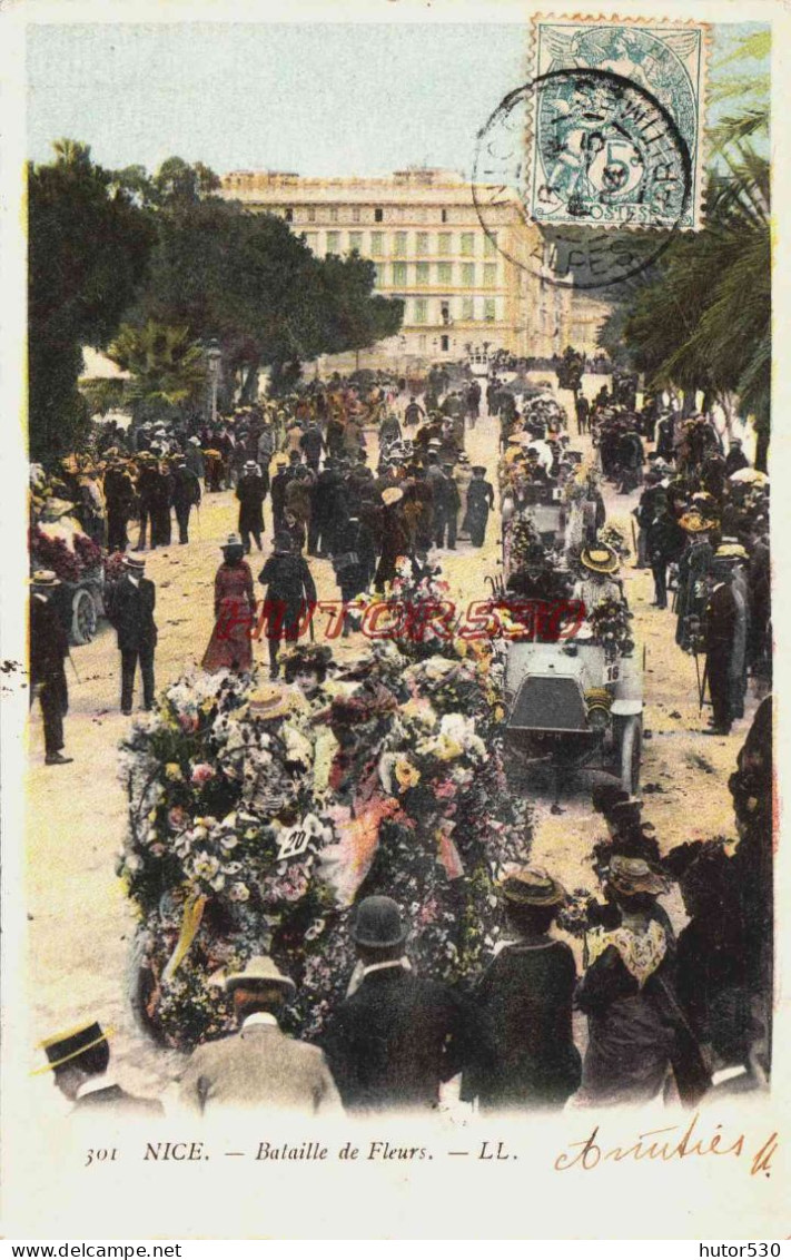 CPA NICE - ALPES MARITIMES - BATAILLE DE FLEURS - Carnaval