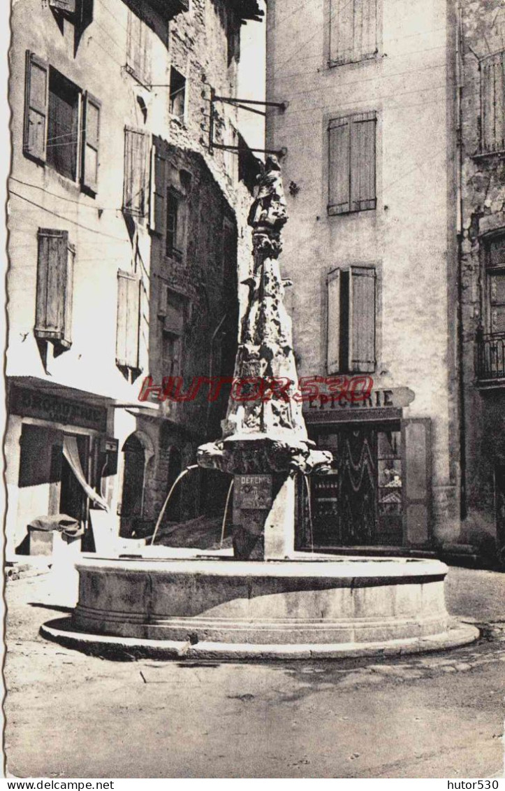 CPSM FORCALQUIER - BASSES ALPES - FONTAINE SAINT MICHEL - Forcalquier