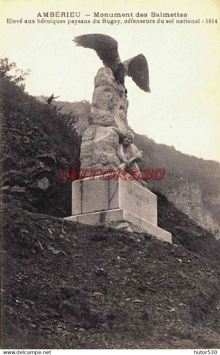 CPA AMBERIEU - MONUMENT DES BALMETTES - Unclassified