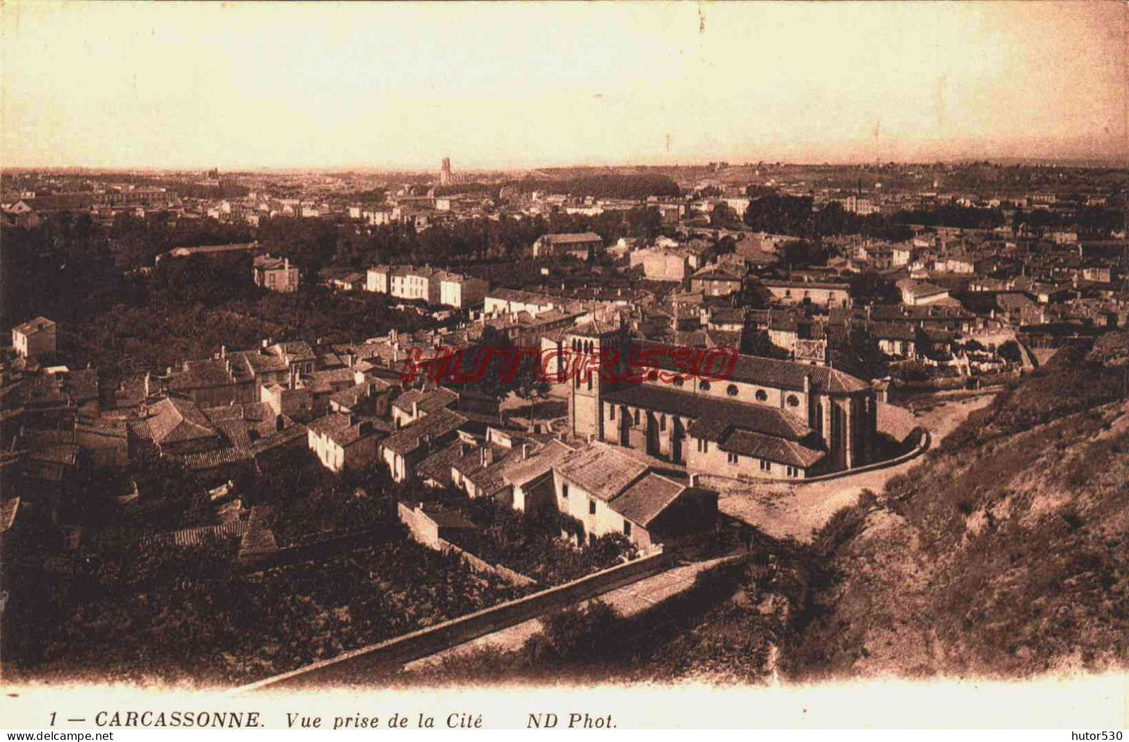 CPA CARCASSONNE - VUE PRISE DE LA CITE - Carcassonne