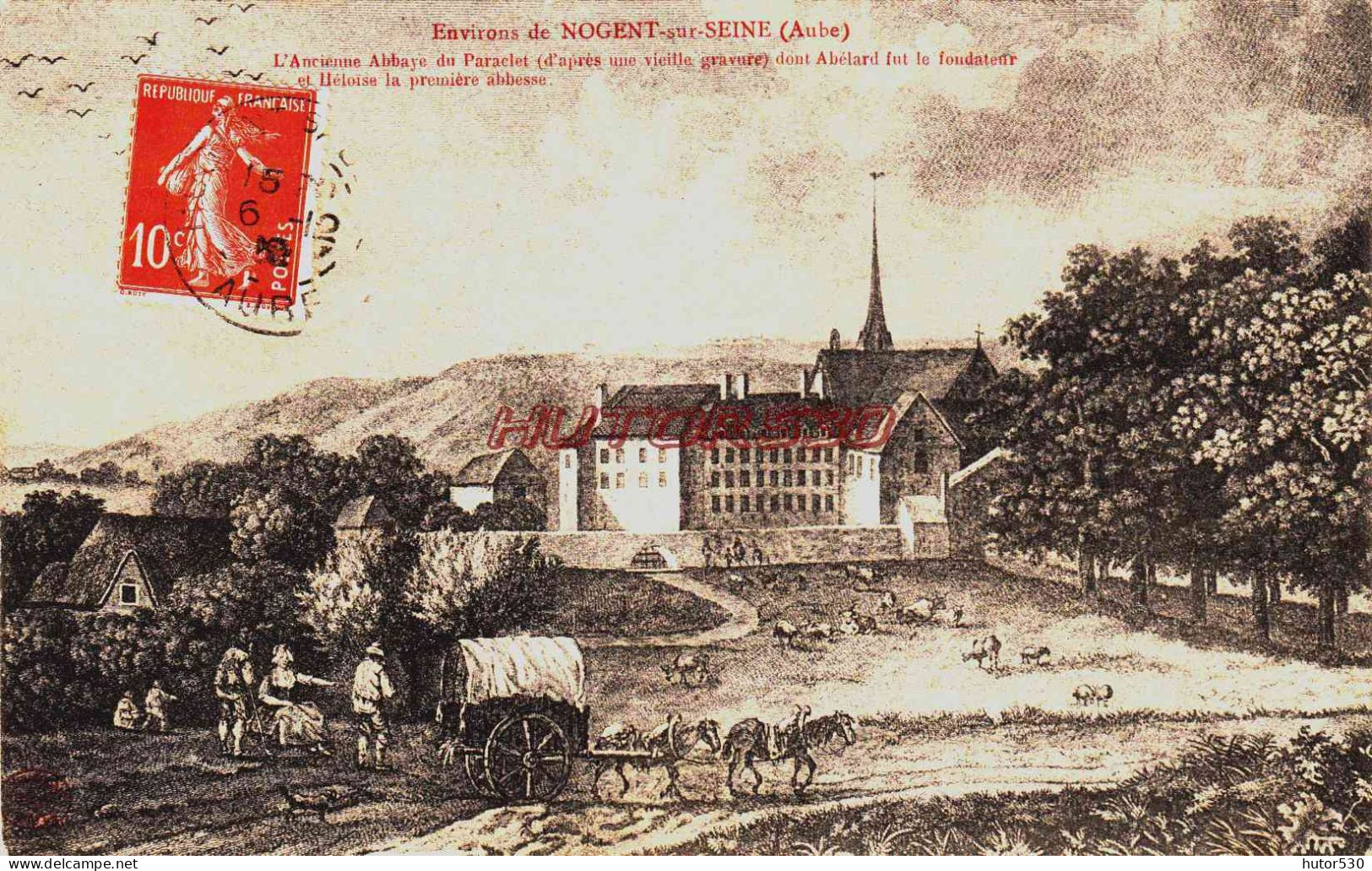 CPA NOGENT SUR SEINE - AUBE - GRAVURE DE L'ANCIENNE ABBAYE DU PARACLET - Nogent-sur-Seine