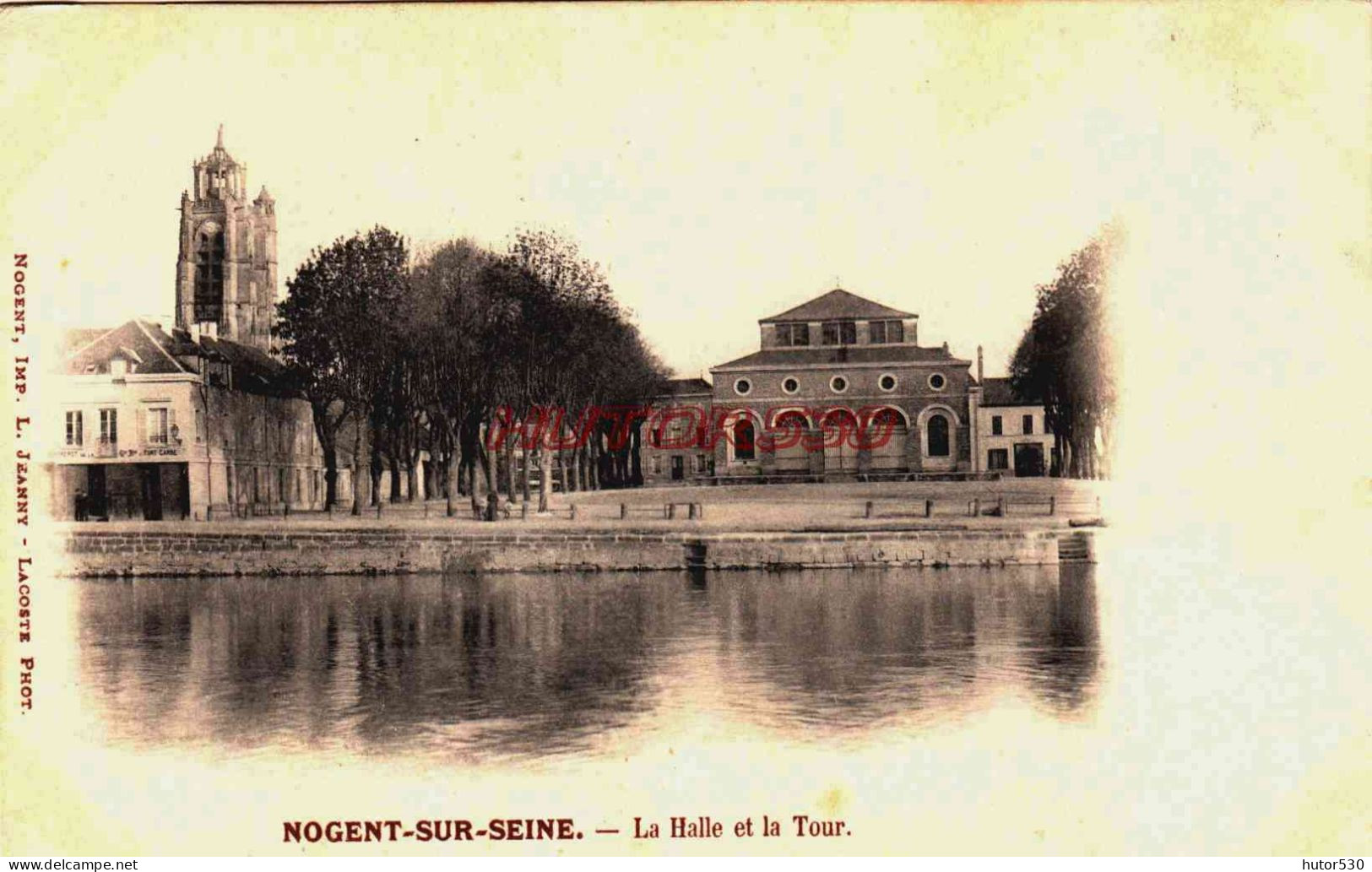 CPA NOGENT SUR SEINE - LA HALLE ET LA TOUR - Nogent-sur-Seine