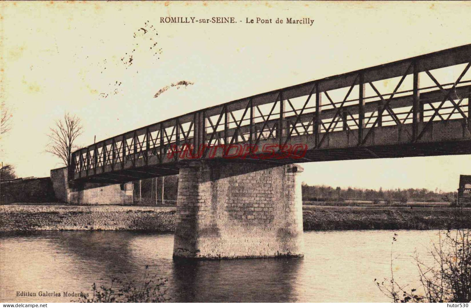 CPA ROMILLY SUR SEINE - AUBE - LE PONT DE MARCILLY - Romilly-sur-Seine