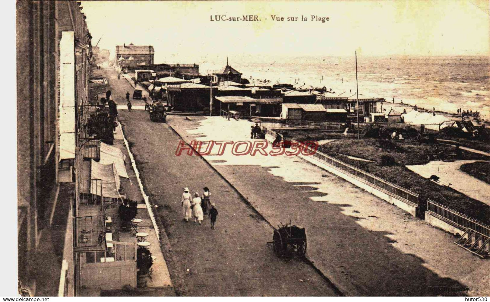 CPA LUC SUR MER - CALVADOS - VUE SUR LA PLAGE - Luc Sur Mer