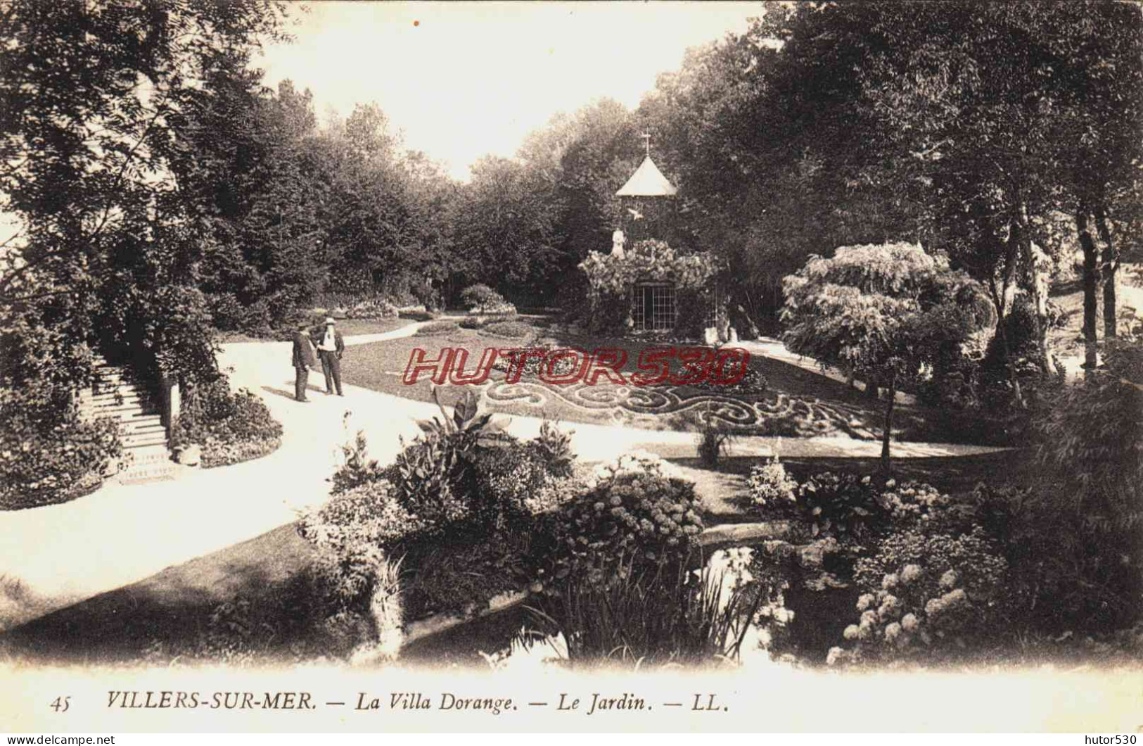 CPA VILLERS SUR MER - CALVADOS - LA VILLA DORANGE - LE JARDIN - Villers Sur Mer