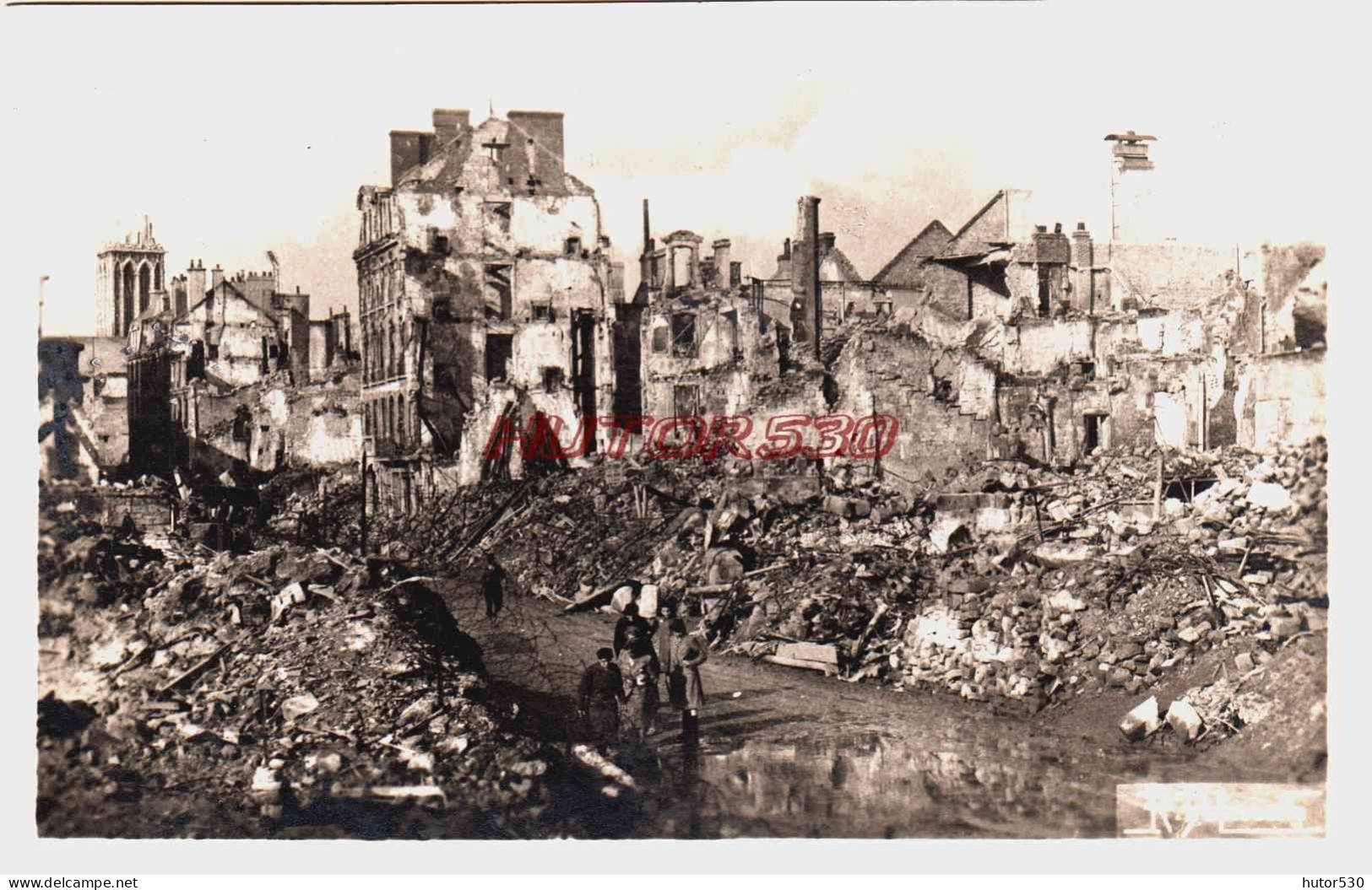 CPA CAEN - CALVADOS - JUIN1944 - RUE SAINT JEAN - HOTEL D'ANGLETERRE - Caen