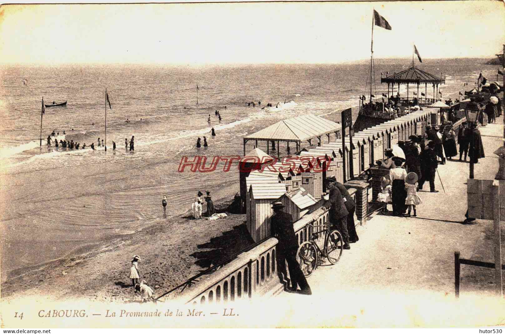 CPA CABOURG - CALVADOS - LA PROMENADE DE LA MER - Cabourg