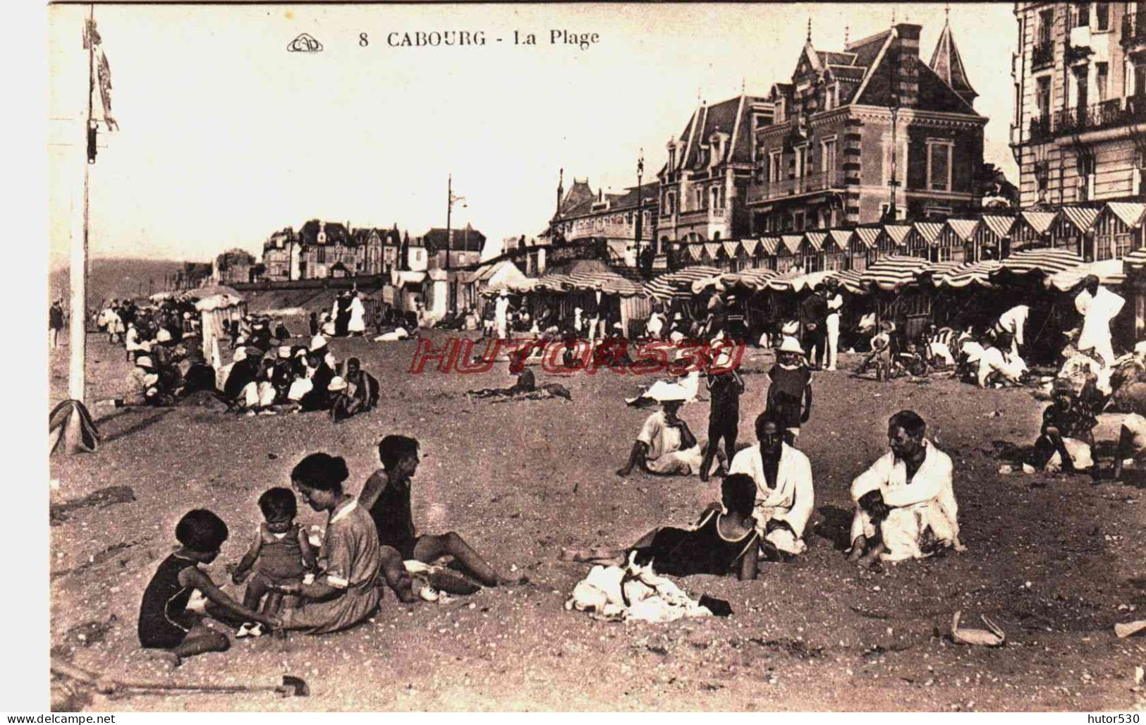 CPA CABOURG - CALVADOS - LA PLAGE A MAREE BASSE - Cabourg