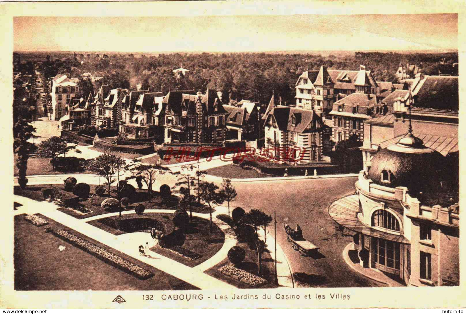 CPA CABOURG - CALVADOS - LES JARDINS ET LAS VILLAS - Cabourg