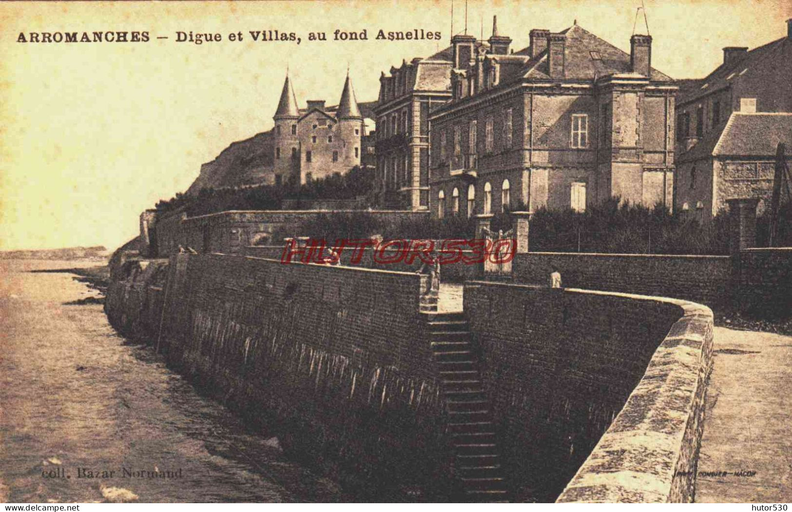 CPA ARROMANCHES - CALVADOS - DIGUE ET VILLAS - Arromanches