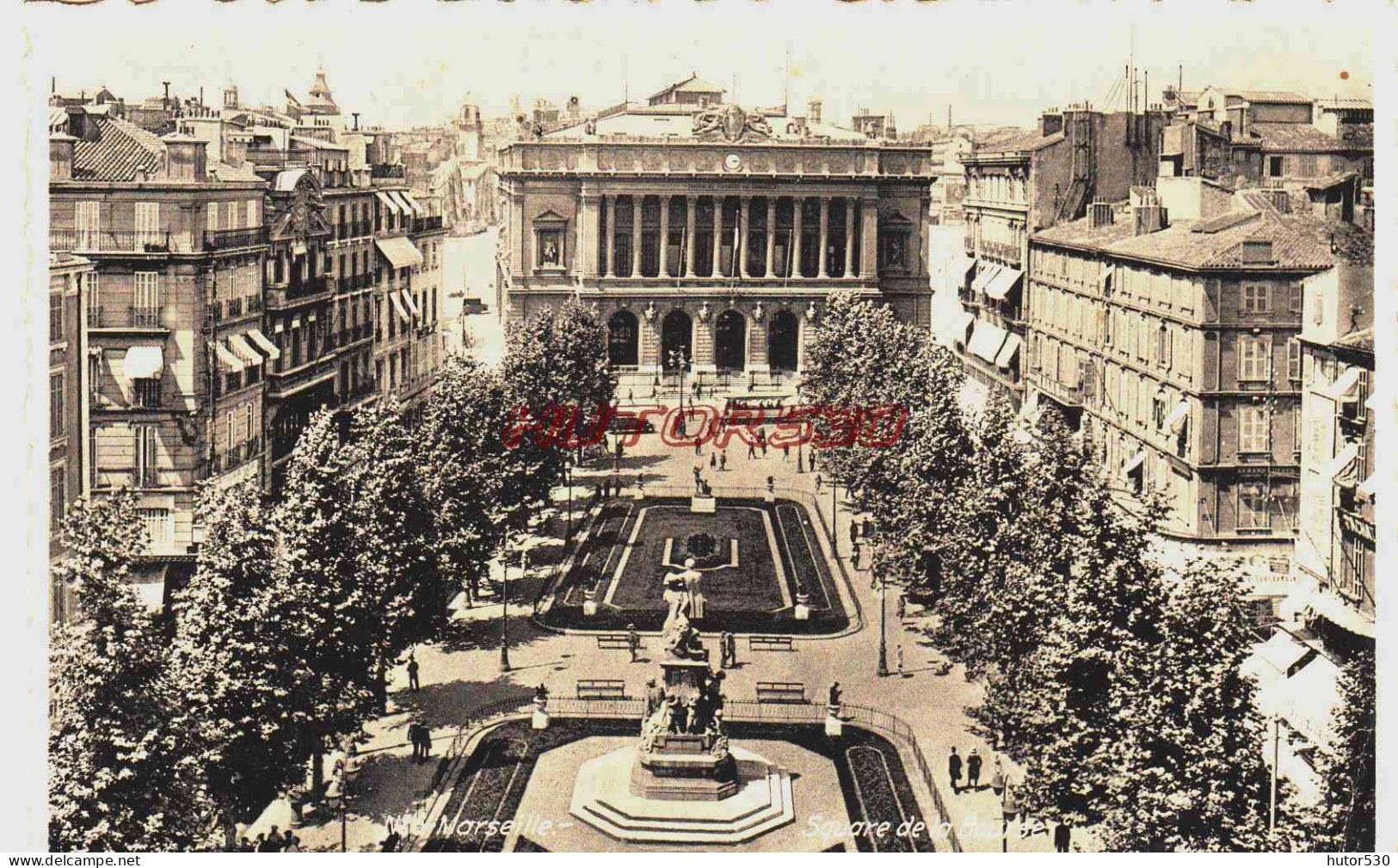 CPA MARSEILLE - BOUCHES DU RHONE - SQUARE DE LA BOURSE - Canebière, Centre Ville