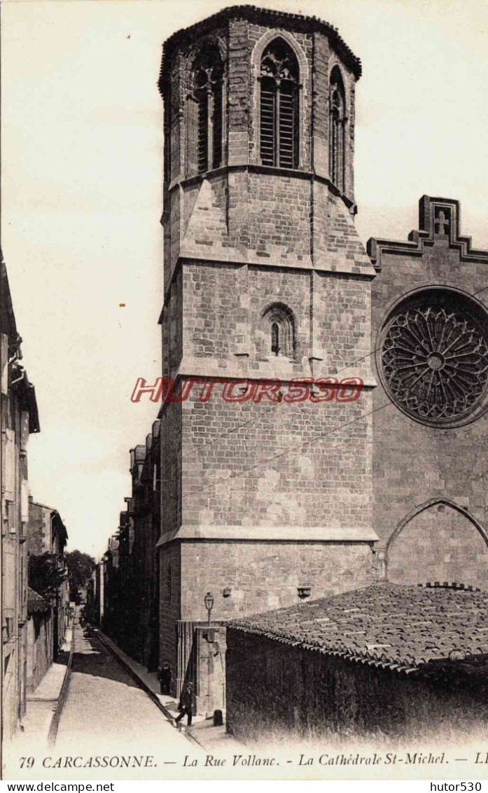 CPA CARCASSONNE - AUDE - LA RUE VOLLANC - Carcassonne