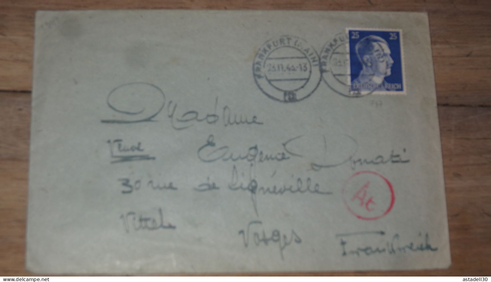 Enveloppe ALLEMAGNE, Frankfurt 1943  ......... Boite1 ..... 240424-229 - Cartas & Documentos