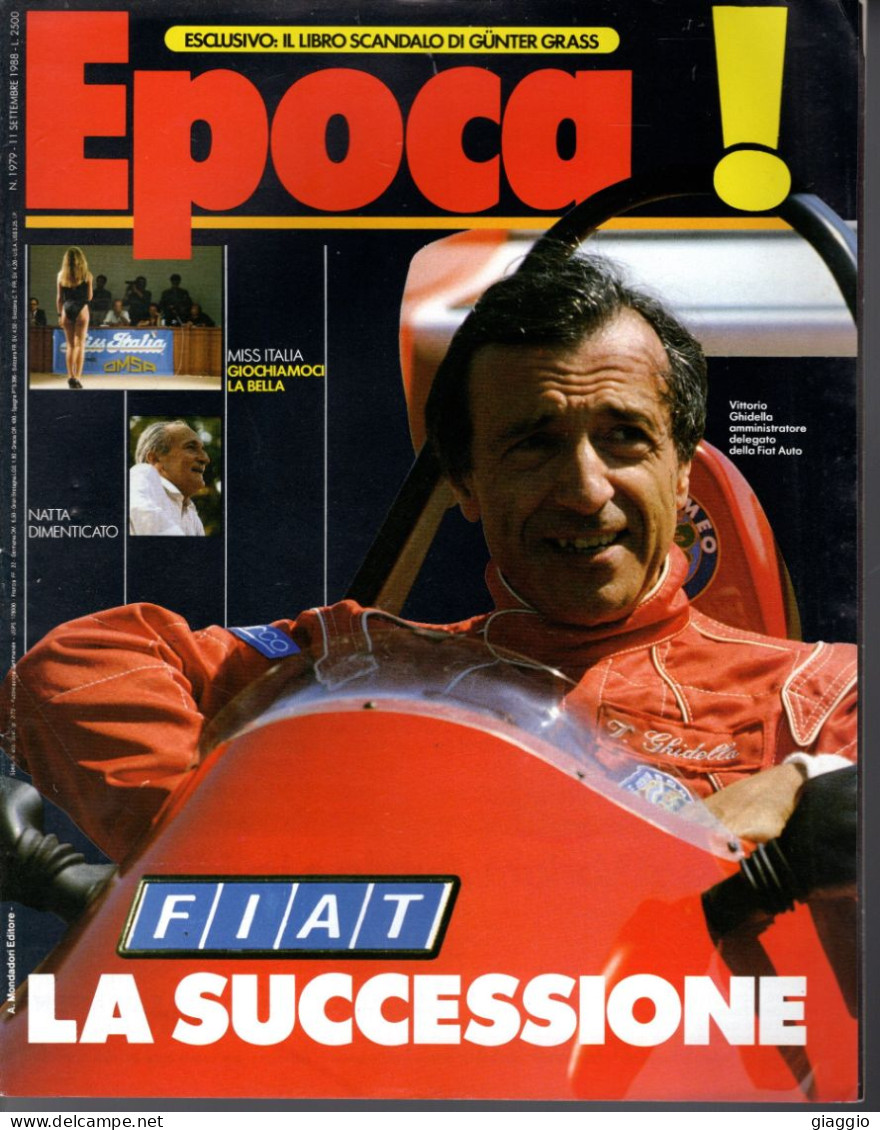 °°° RIVISTA EPOCA N° 1979 DEL 11 SETTEMBRE 1988 °°° - Andere & Zonder Classificatie