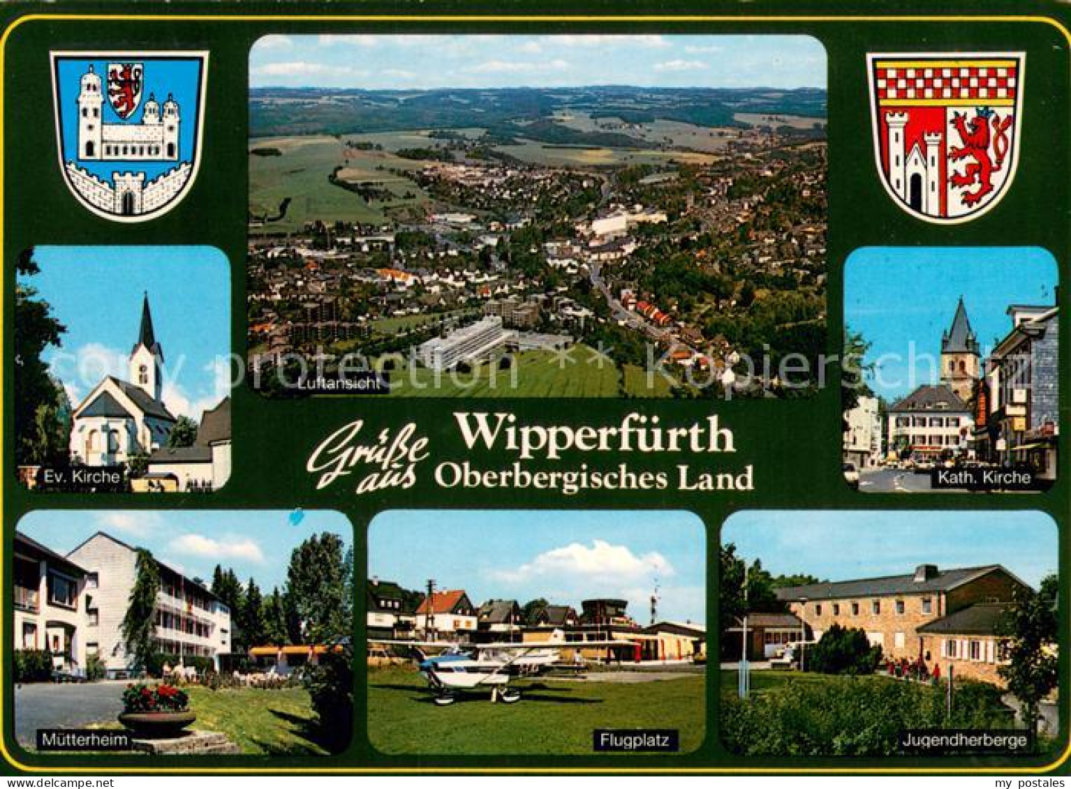 73672289 Wipperfuerth Luftansicht Oberbergisches Land Kirche Muetterheim Flugpla - Wipperfuerth