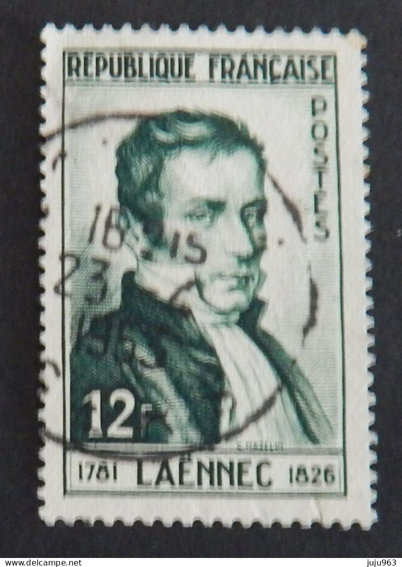 FRANCE YT 936 OBLITERE "LAENNEC"  ANNÉE 1952 - Usati