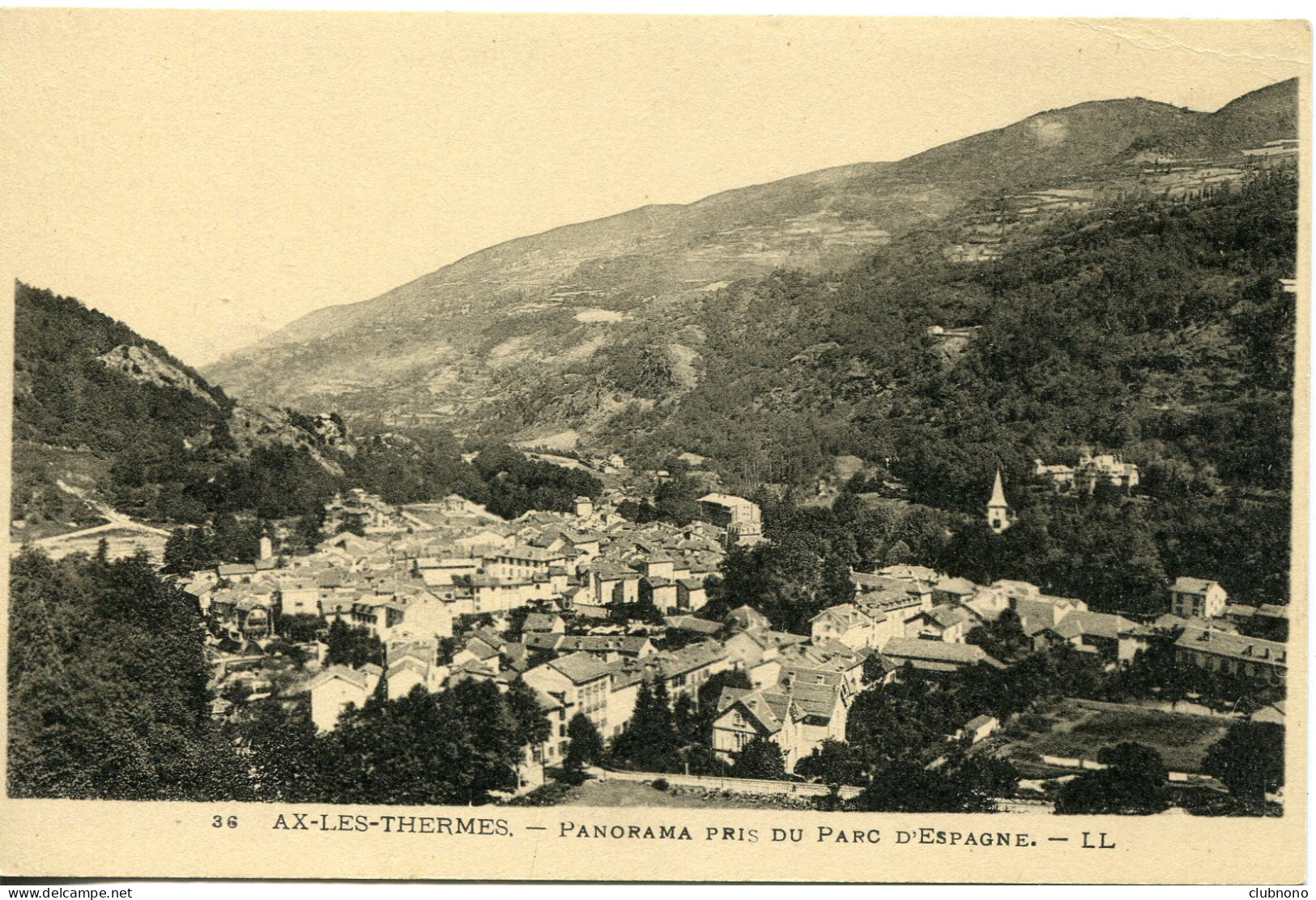 CPA -  AX-LES-THERMES - PANORAMA PRIS DE PARC D'ESPAGNE - Ax Les Thermes