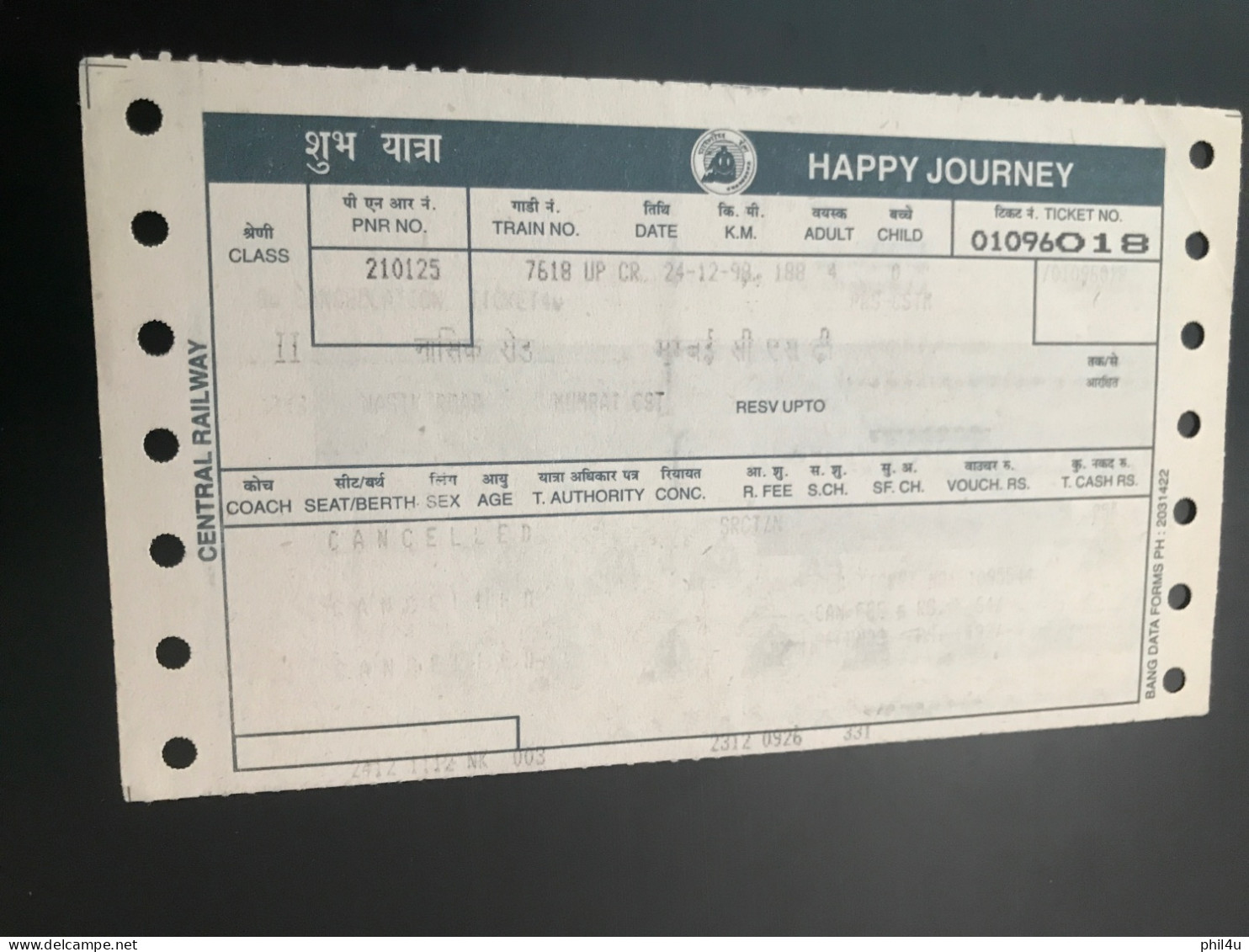 Mahatma Gandhi Slogan On Indian Railway Ticket Not Seen So Far Scarce - Mahatma Gandhi