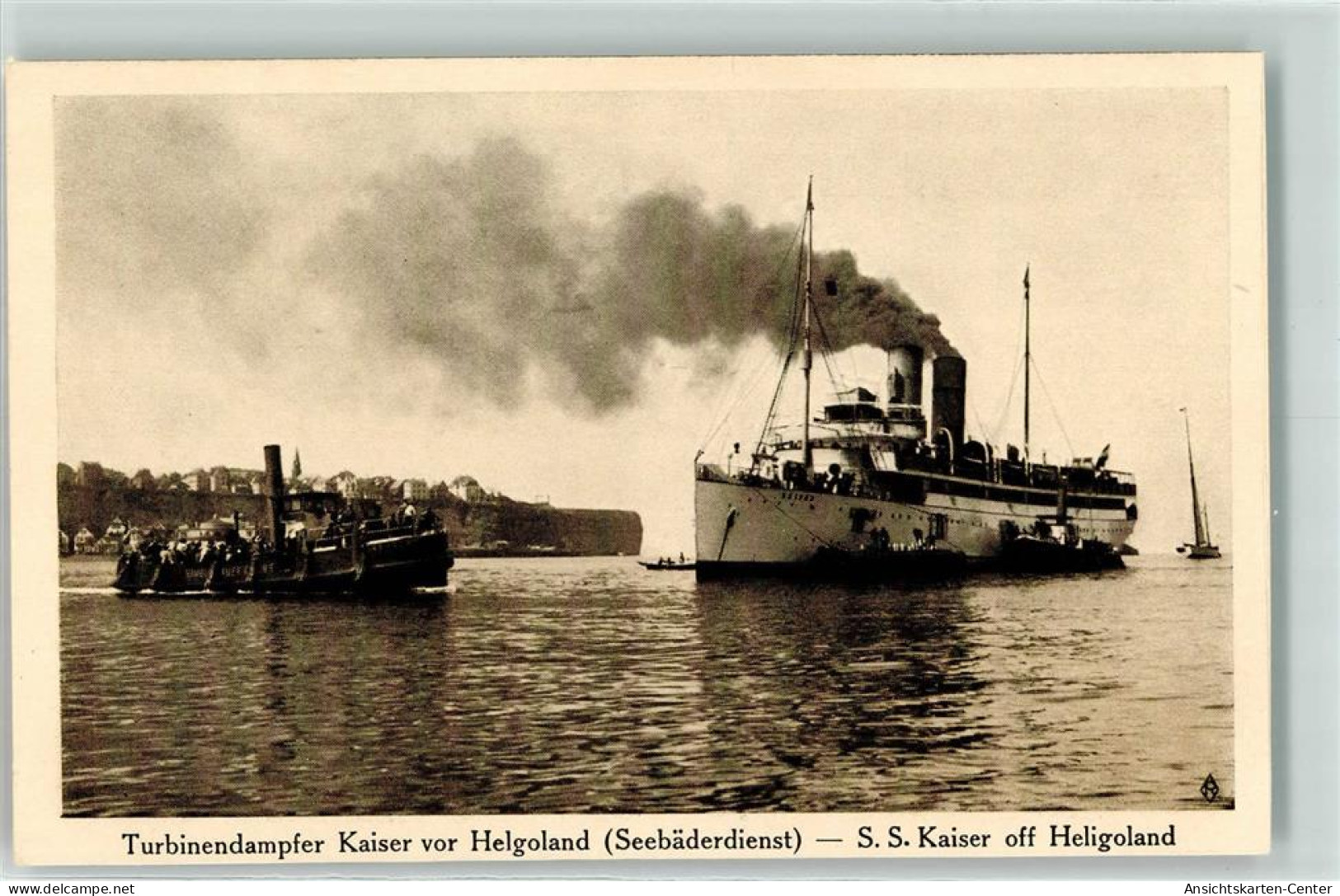 39285606 - Turbinendampfer Kaiser Vor Helgoland Schlepper Hamburg Amerika Linie - Other & Unclassified