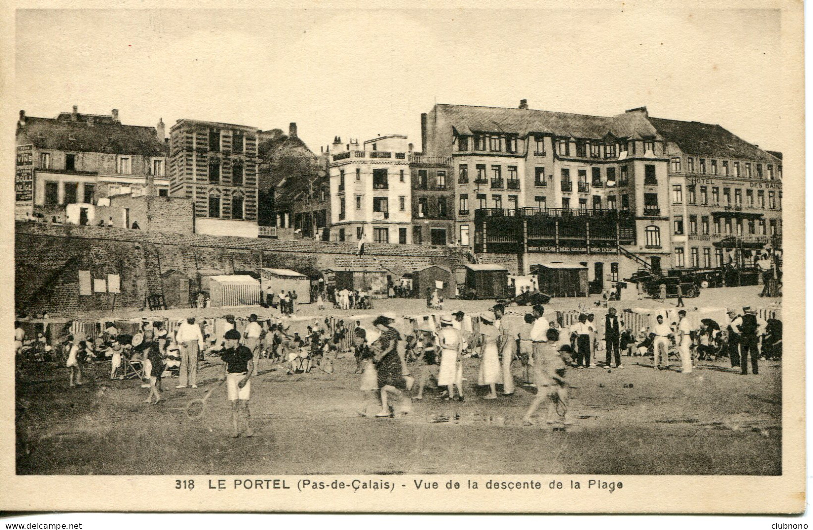 CPA - LE PORTEL - VUE DE LA DESCENTE DE LA PLAGE (1935) - Le Portel